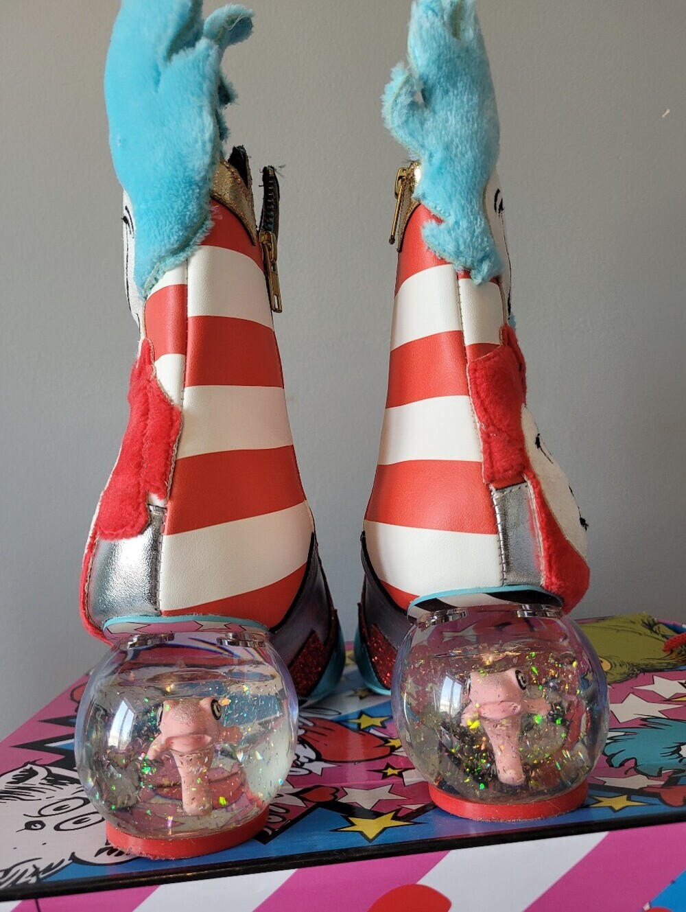 Irregular Choice x Dr. Seuss Up Up Up With A Fish Boots, Size 40 - Picture 13 of 16